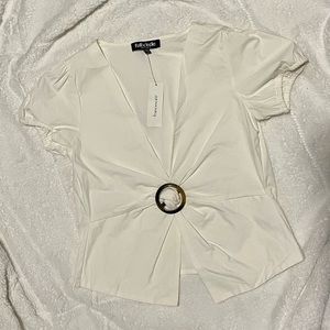 NWT Full Circle White Top